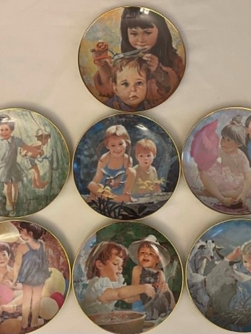 THE SUMMER DAYS OF CHILDHOOD Plate Collection Thornton Utz 1984